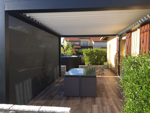 installation d'une pergola bioclimatique à Saint-Georges-d'Espéranche